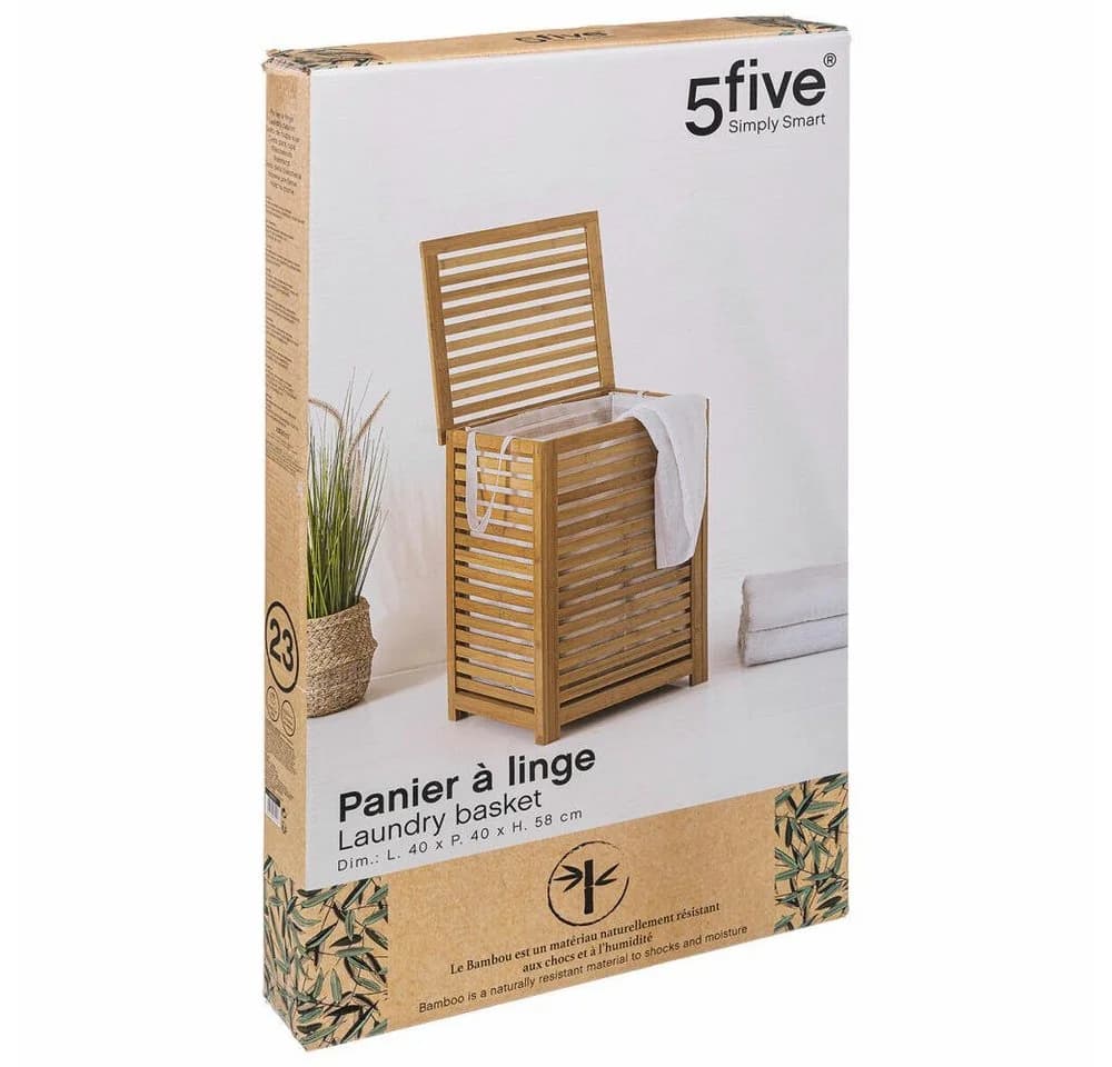 5five Simply Smart Wäschebox Sicela 58 cm Bambus Braun - Bild 5