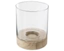 Atmosphera Kerzenhalter-Set 3-tlg. Glas mit Holzuntersetzern Bild 5