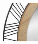 Atmosphera Wandspiegel Industrial Rund 45 cm Holz Eisen Bild 1