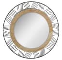 Atmosphera Wandspiegel Industrial Rund 45 cm Holz Eisen Bild 2