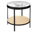 Atmosphera Couchtisch MECA mit Uhr und Regal, Metall, Glas, Modern Bild 2