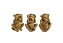 Atmosphera Dekofigur Drei Weise Affen Polyresin Gold Bild 2