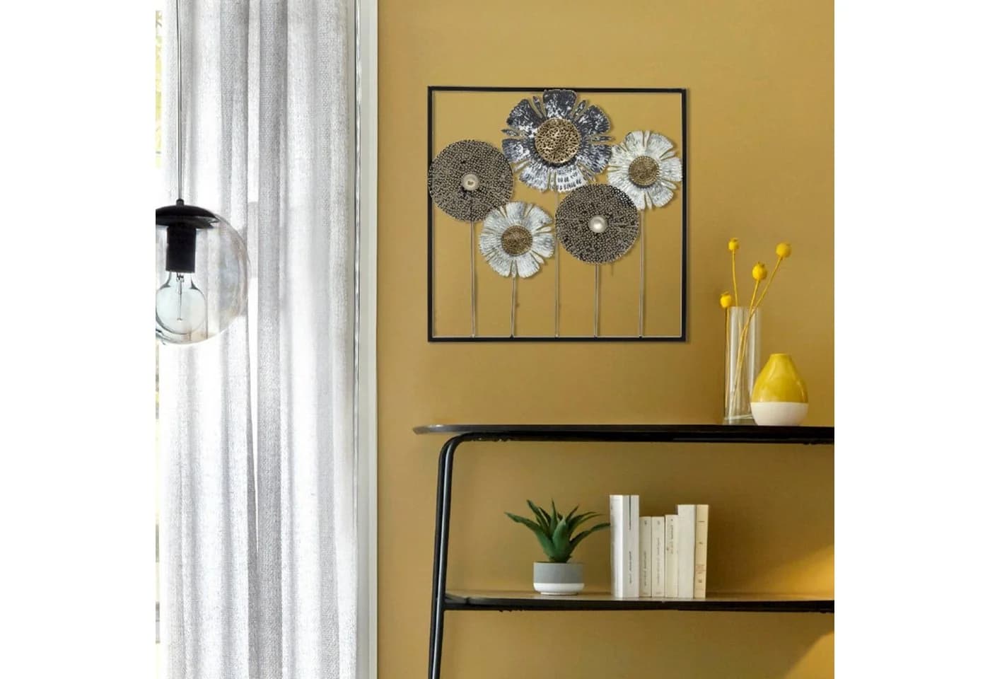Atmosphera Wanddekoobjekt Wanddekoration aus Metall FLOWER
