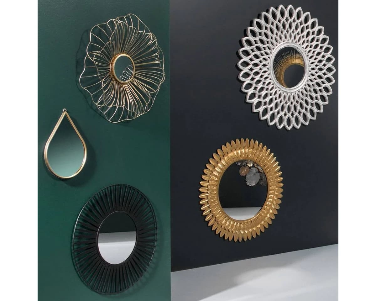 Atmosphera Créateur d'intérieur Wandspiegel Tropfenform Gold