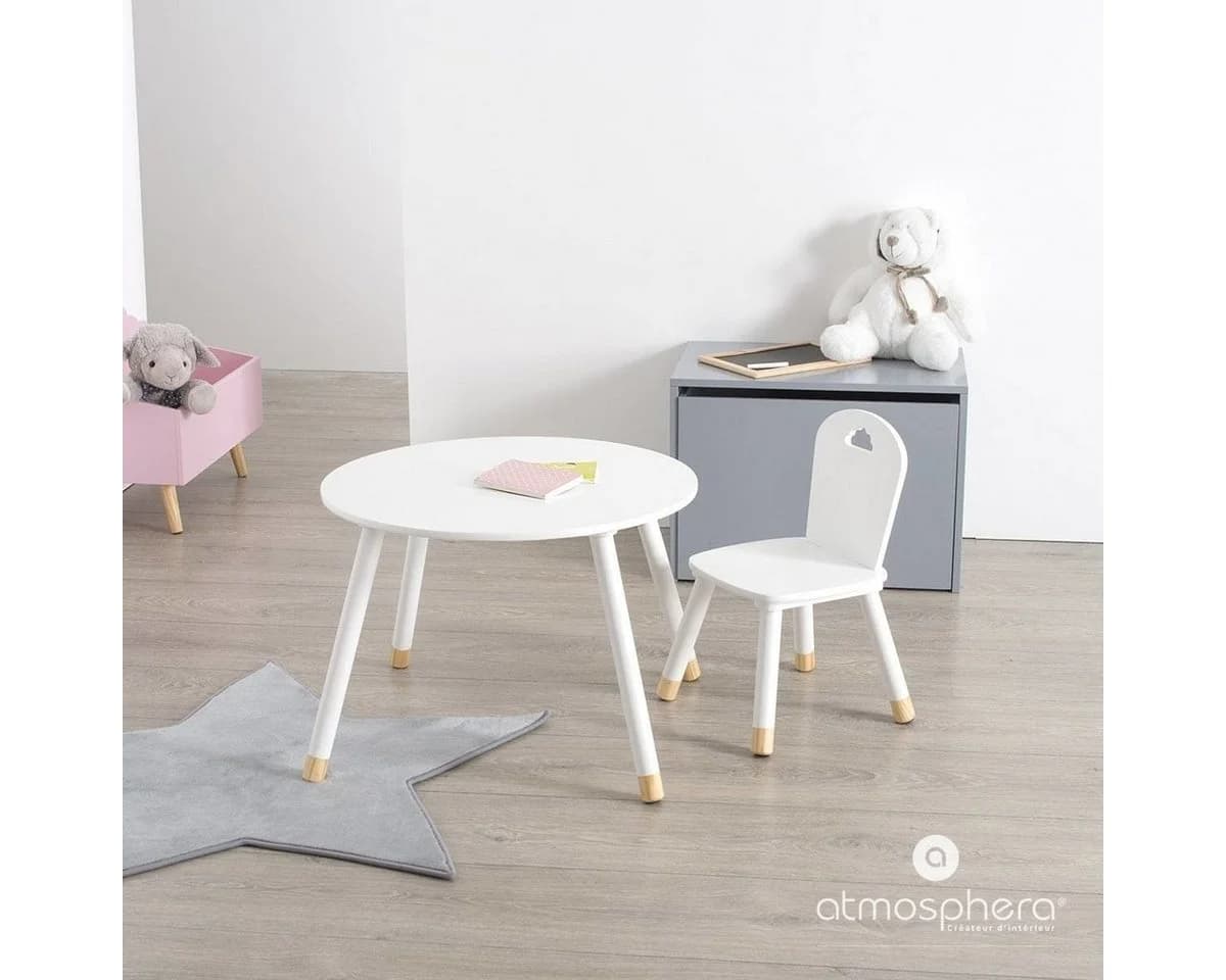 Atmosphera Kindertisch Rund Hellrosa MDF - Bild 3