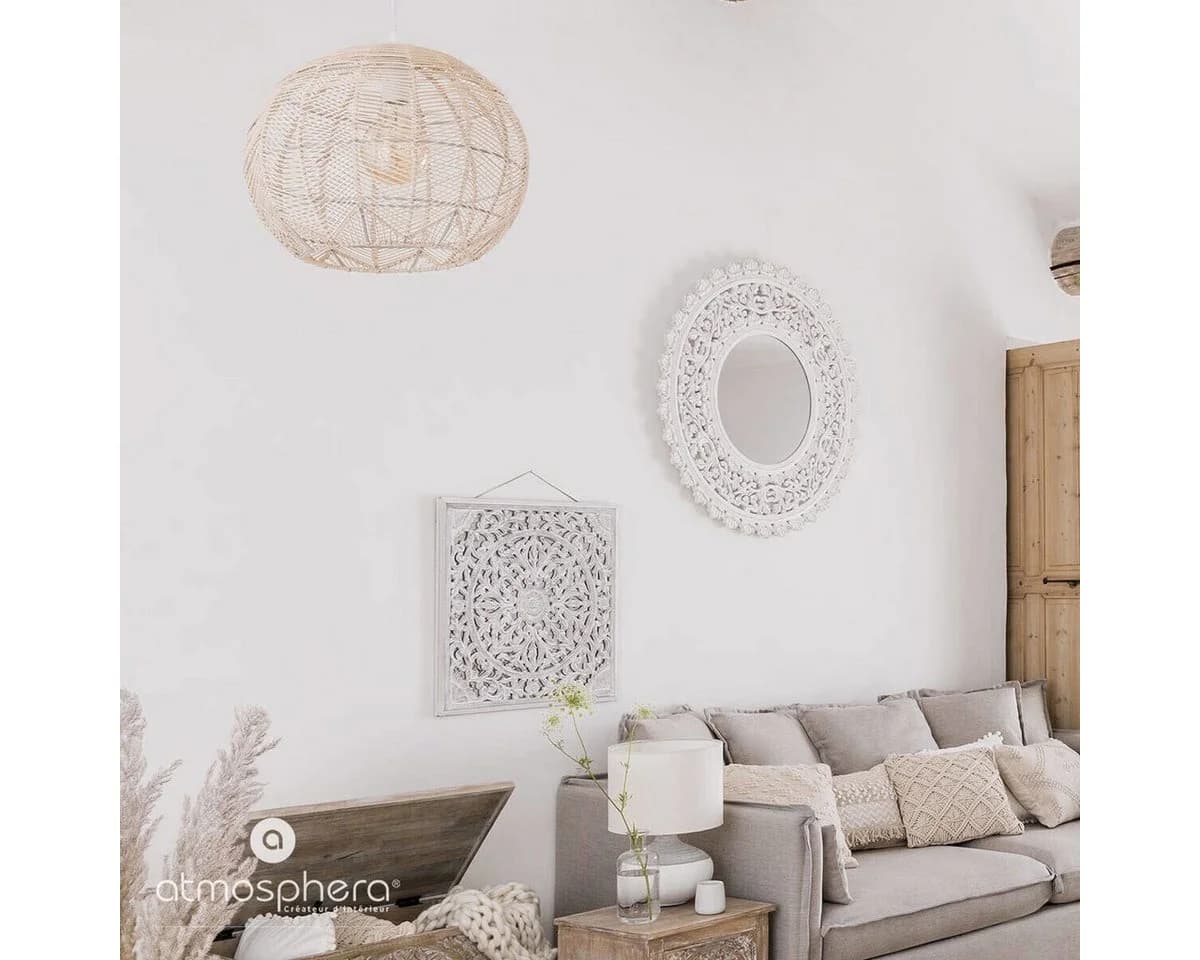 Atmosphera Créateur d'intérieur Pendelleuchte KITA Rattan Ø 38 cm