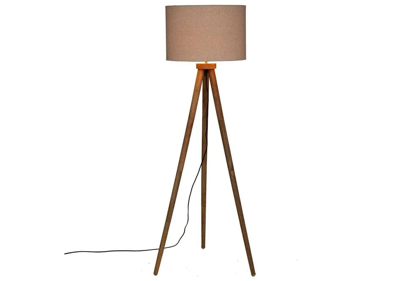 Atmosphera Stehlampe OLGA Dreibein Beige Schwarz Mangoholz - Bild 4