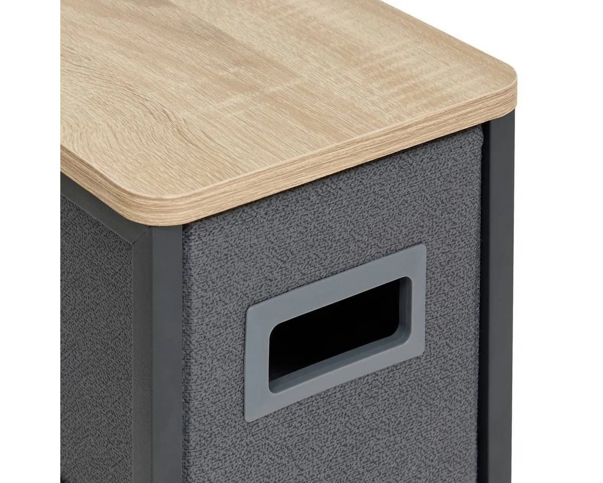 5five Simply Smart Badregal Grau Metall 4 Schubladen - Bild 3