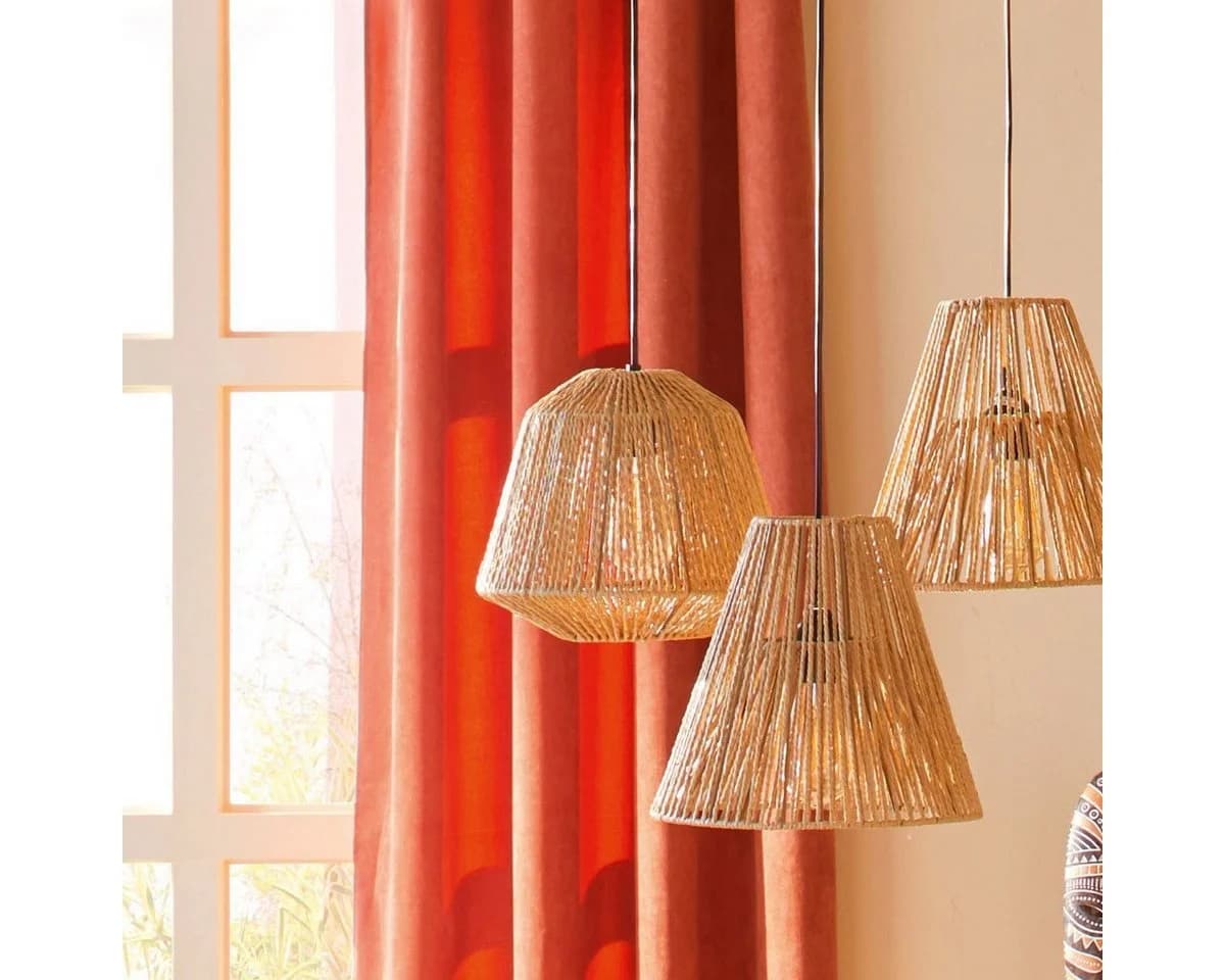 Atmosphera JILY Pendelleuchte Beige Metall Boho - Bild 3