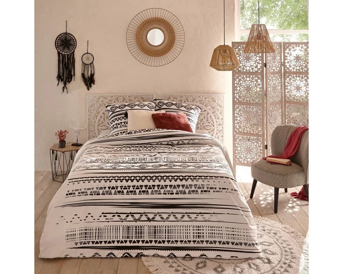 Atmosphera JILY Pendelleuchte Beige Metall Boho - Bild 4