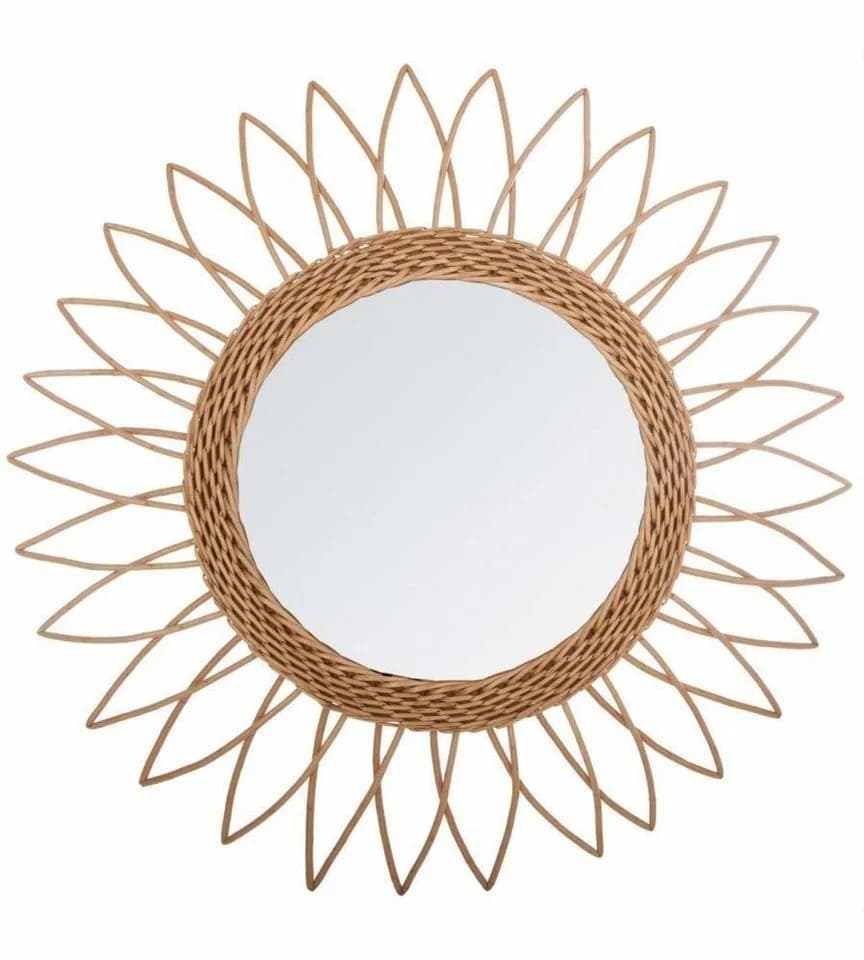 Atmosphera Wandspiegel SONNE Rattan Braun Ø 50 cm - Bild 2