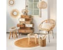 Atmosphera Wandspiegel SONNE Rattan Braun Ø 50 cm Bild 4