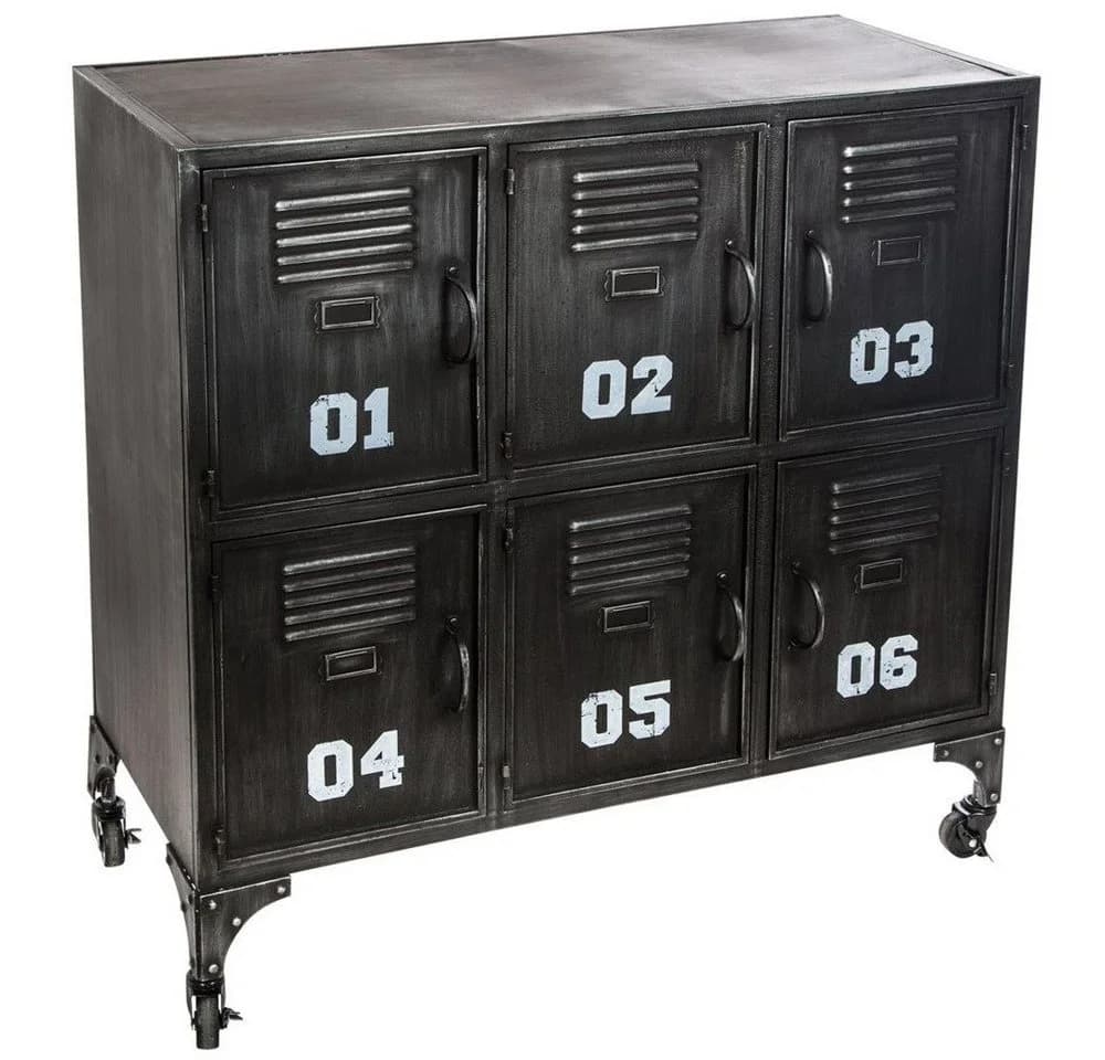 Atmosphera Créateur d'intérieur Regal Metallschrank Schwarz/Weiß Industrial - Bild 2