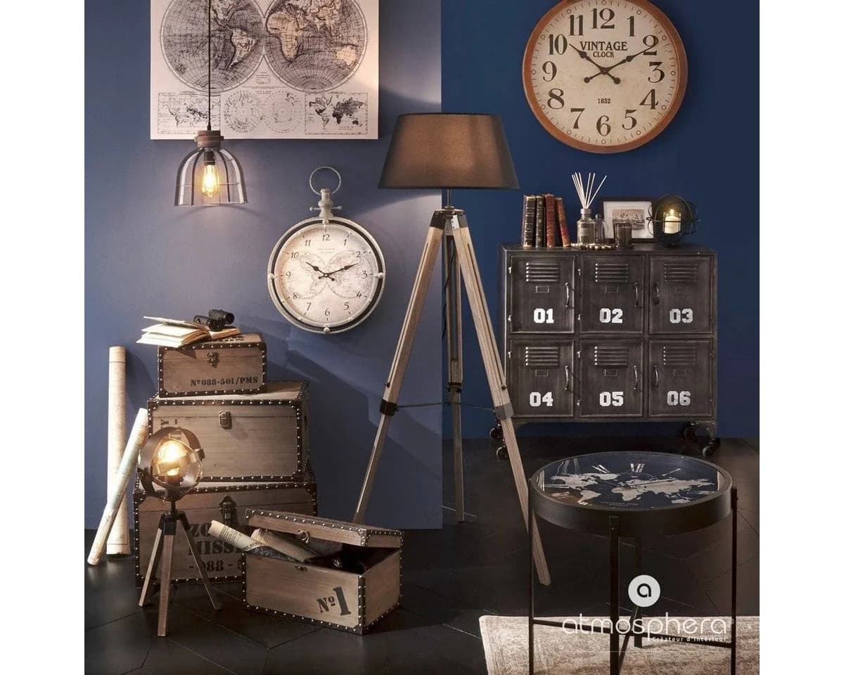 Atmosphera Créateur d'intérieur Regal Metallschrank Schwarz/Weiß Industrial - Bild 4