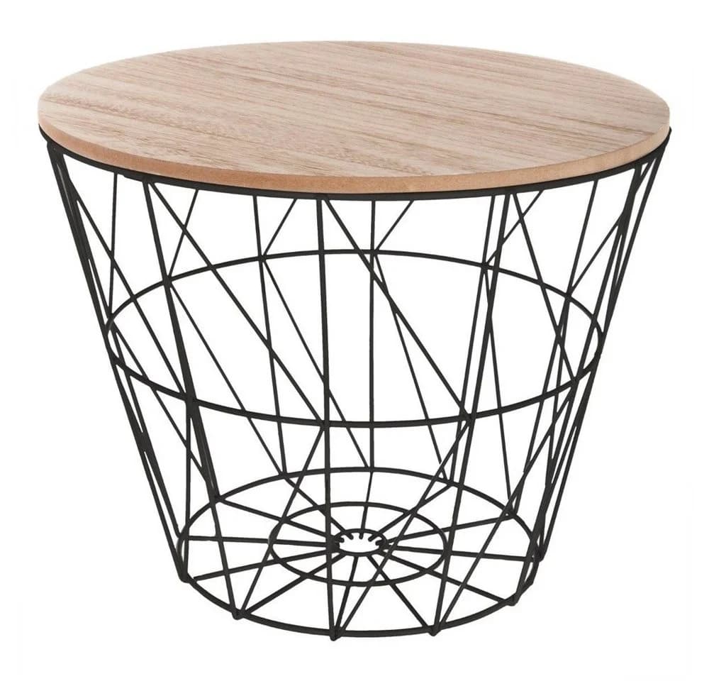 Atmosphera Créateur d'intérieur Beistelltisch Weiß Metallkorb - Bild 2