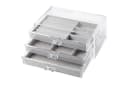 HURTNET Schmuck Organizer Acryl transparent 3 Schubladen Samteinlage Bild 5