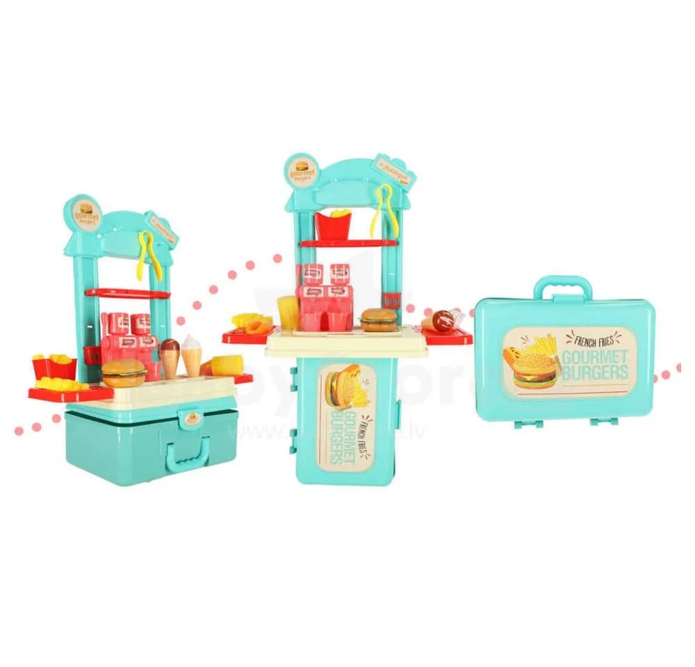 Ikonka Kinderküche im Koffer 19-tlg. Fast Food Set mit Zubehör - Bild 3