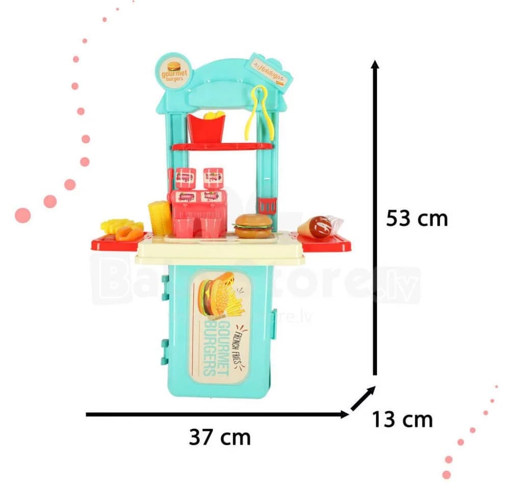 Ikonka Kinderküche im Koffer 19-tlg. Fast Food Set mit Zubehör - Bild 4