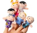 KRUZZEL Fingerpuppe 6-tlg. Bunt Kreatives Spielzeugset Bild 2
