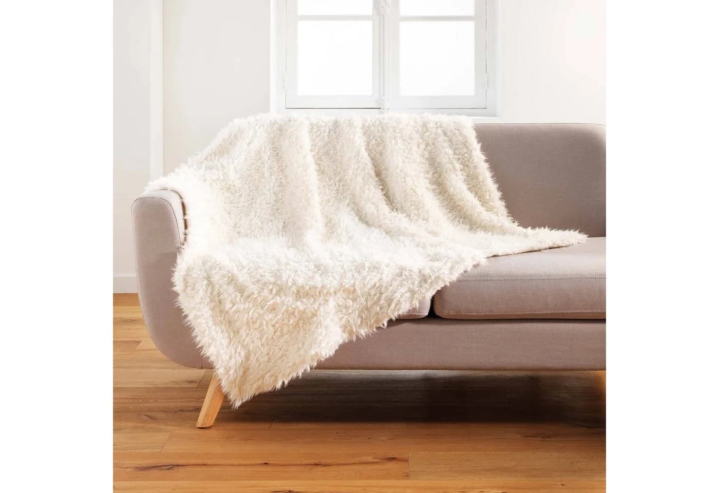 Douceur d'intérieur MOUTON Wohndecke Kunstfell Beige