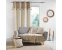 Douceur d'intérieur Vorhang Boho SULTANCURTAIN Beige mit Fransen und Ösen Bild 1
