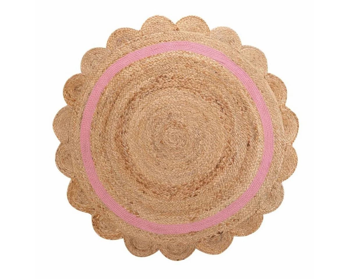 Douceur d'intérieur Kinderteppich Beige Rosa Jute 90 cm - Bild 2
