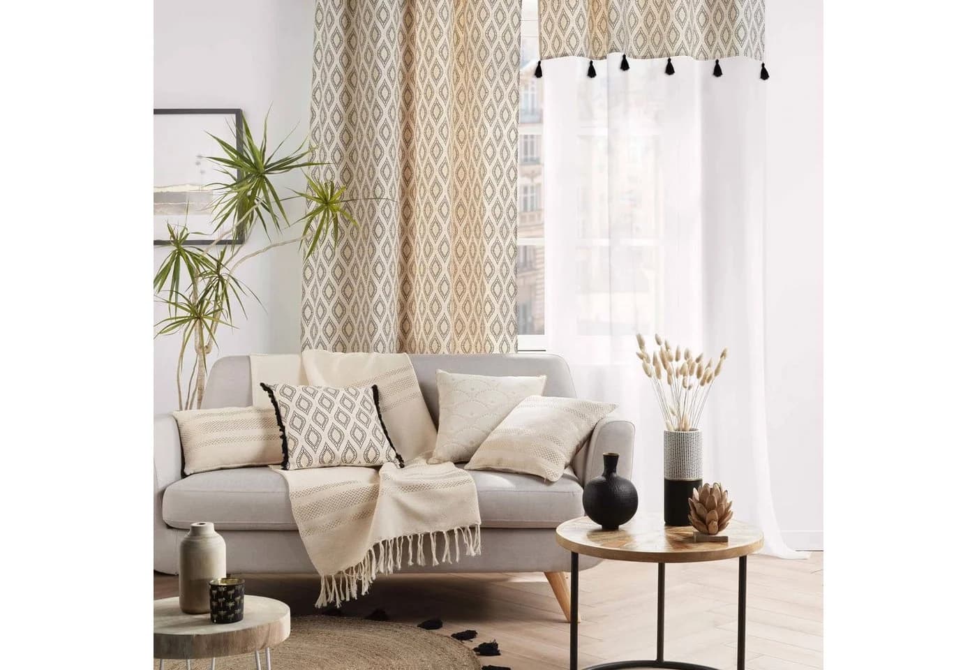 Douceur d'intérieur Dekokissen Beige Baumwolle - Bild 3