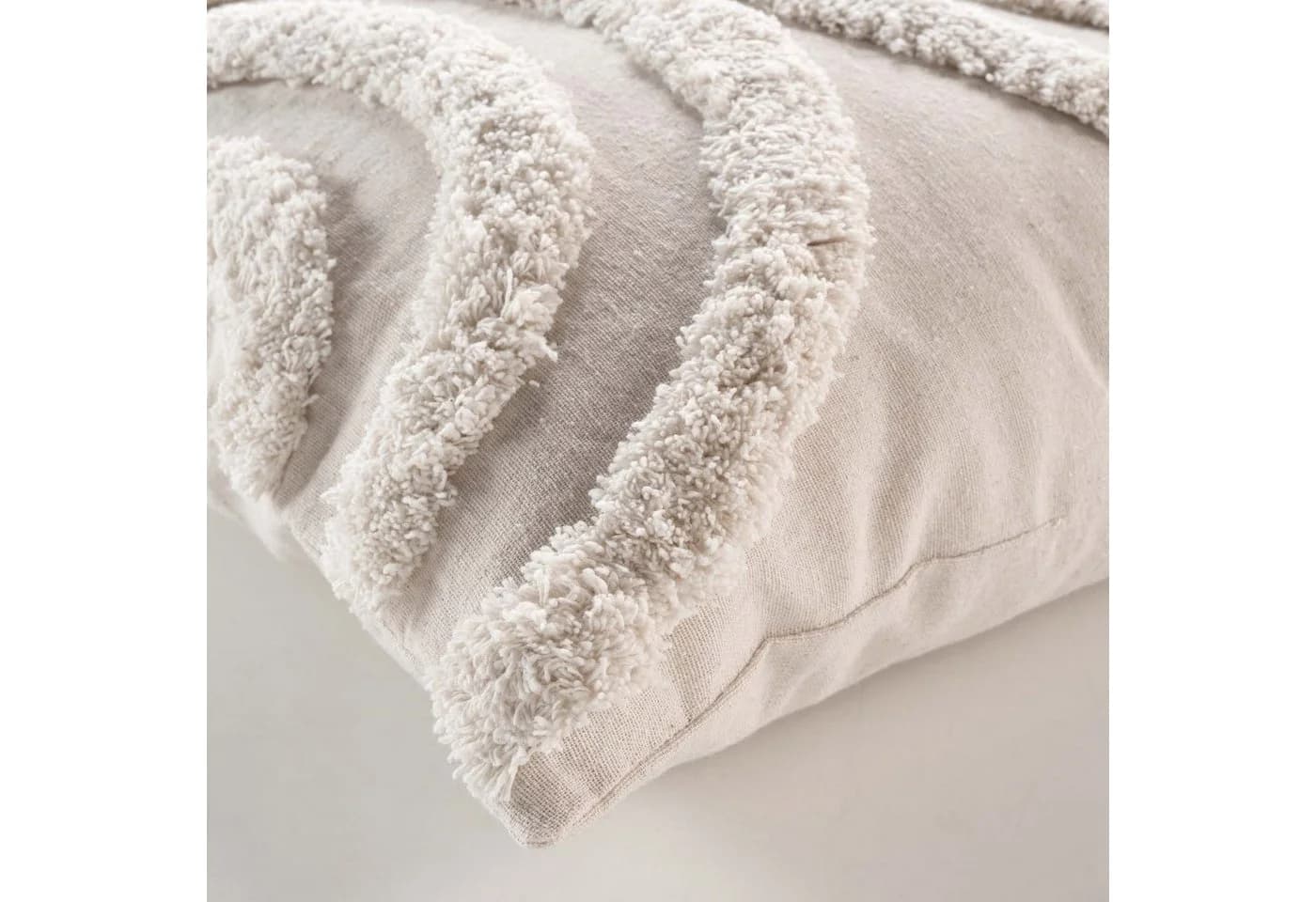 Douceur d'intérieur Dekokissen ZITA Beige Boucle-Effekt