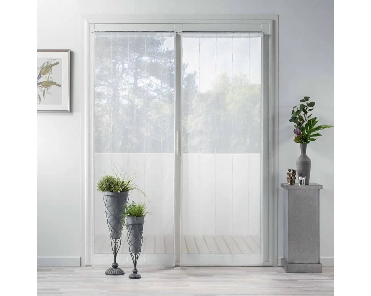 Douceur d'intérieur Gardine LINAHE Modern Weiß 2er-Set