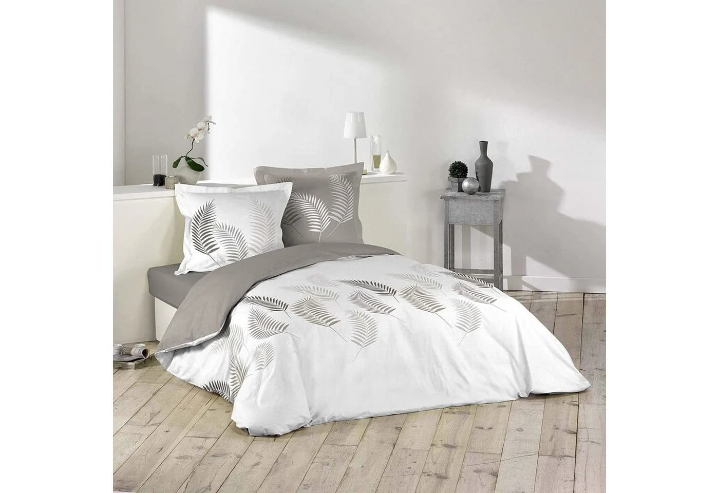 Douceur d'intérieur Bettwäsche-Set Goyave 3-teilig Baumwolle Weiß - Bild 2