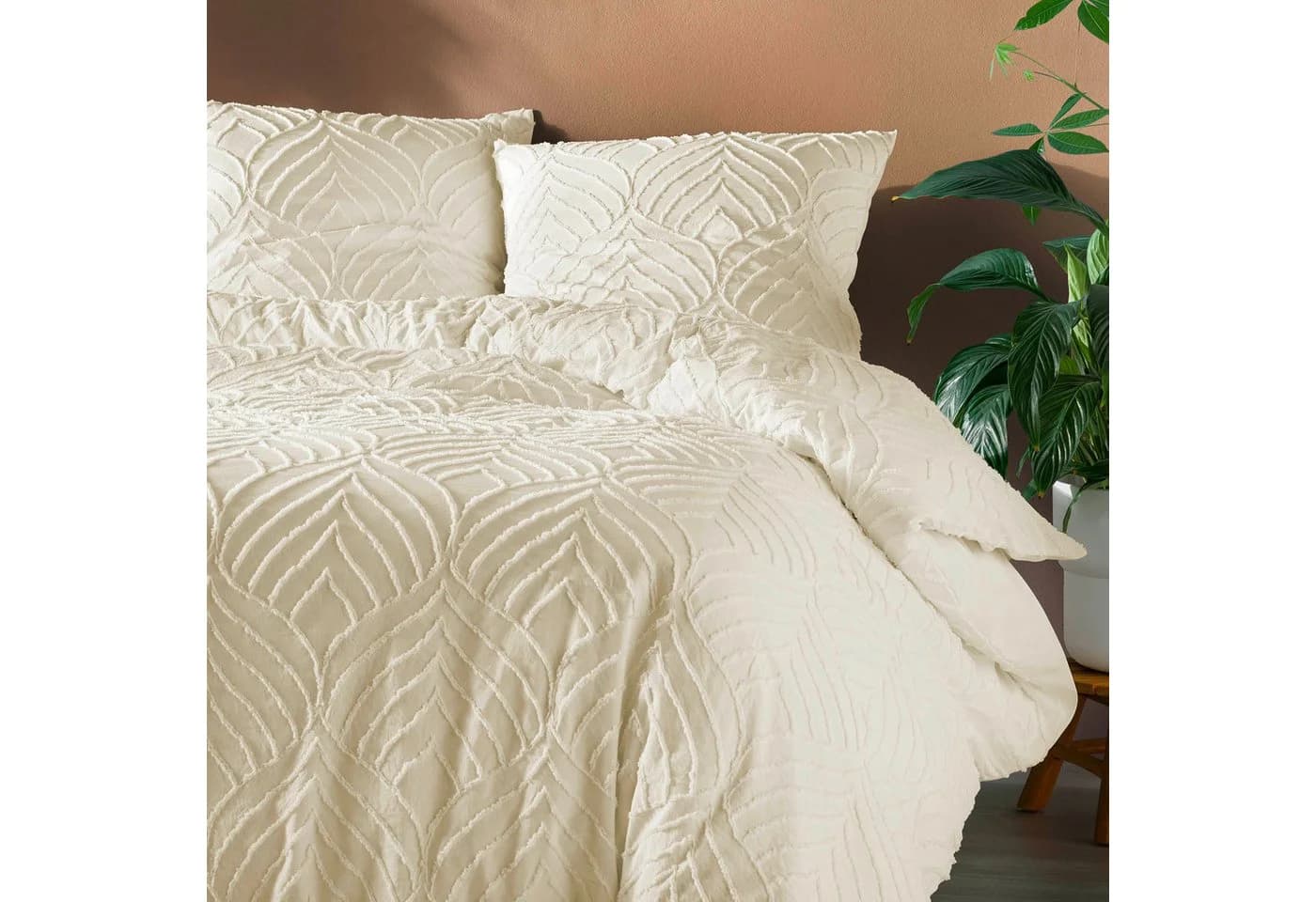 Douceur d'intérieur HELTIE Bettwäsche Set Beige Gesteppt Polyester