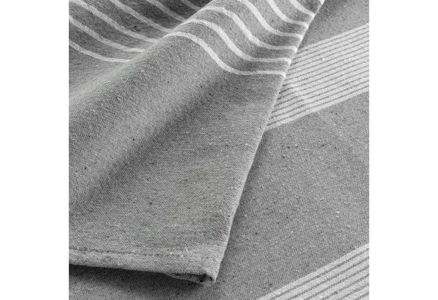 Wohndecke Bettüberwurf mit Streifen 180 x 220 cm Grau Douceur d'intérieur - Bild 3