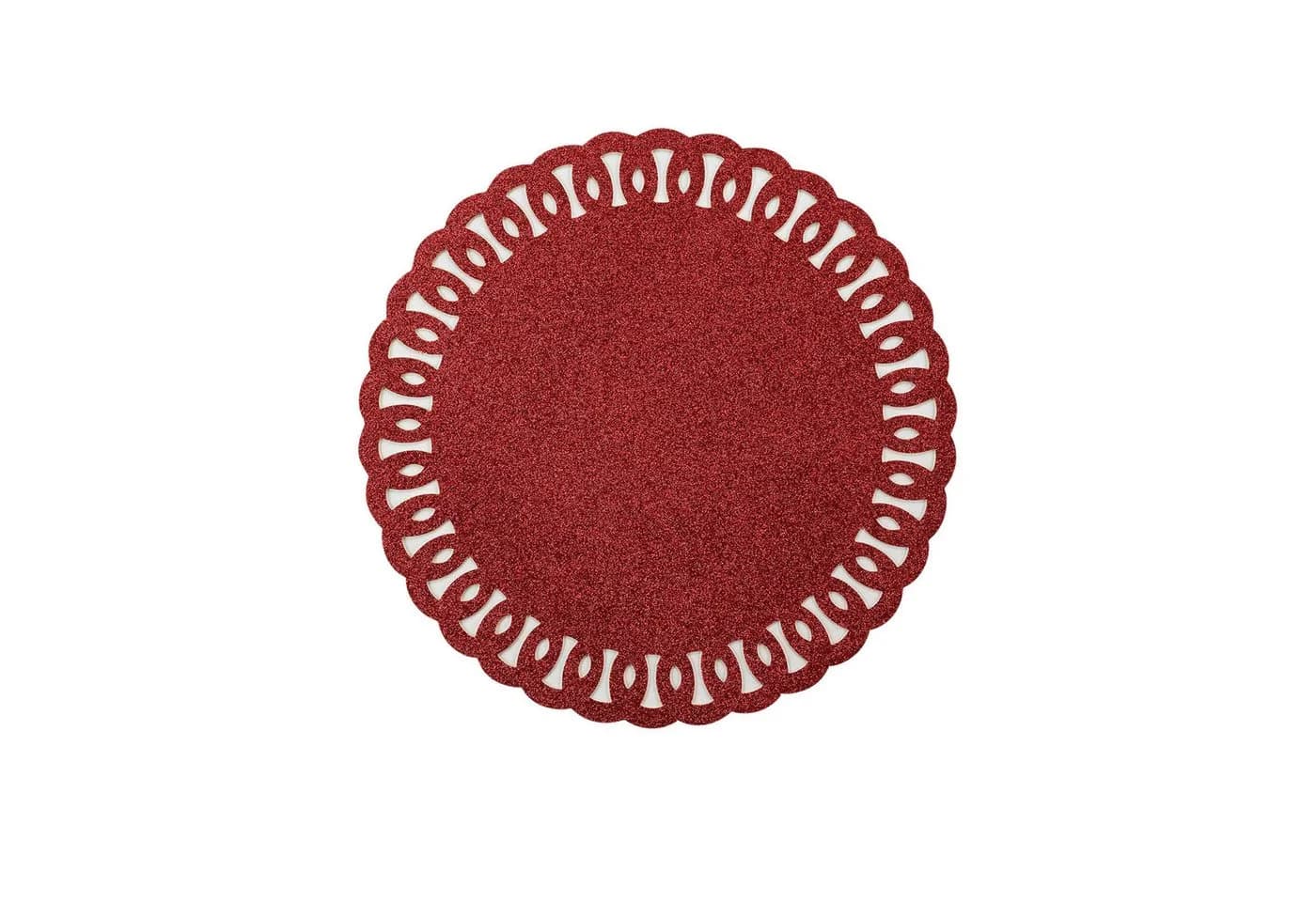 Douceur d'intérieur Tischset Rot Glitzernd Kunststoff
