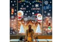 LA CUTE Fenstersticker Set 313tlg Weihnachten Schneeflocken PVC Matt Bild 1
