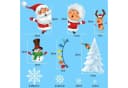 LA CUTE Fenstersticker Set 313tlg Weihnachten Schneeflocken PVC Matt Bild 4