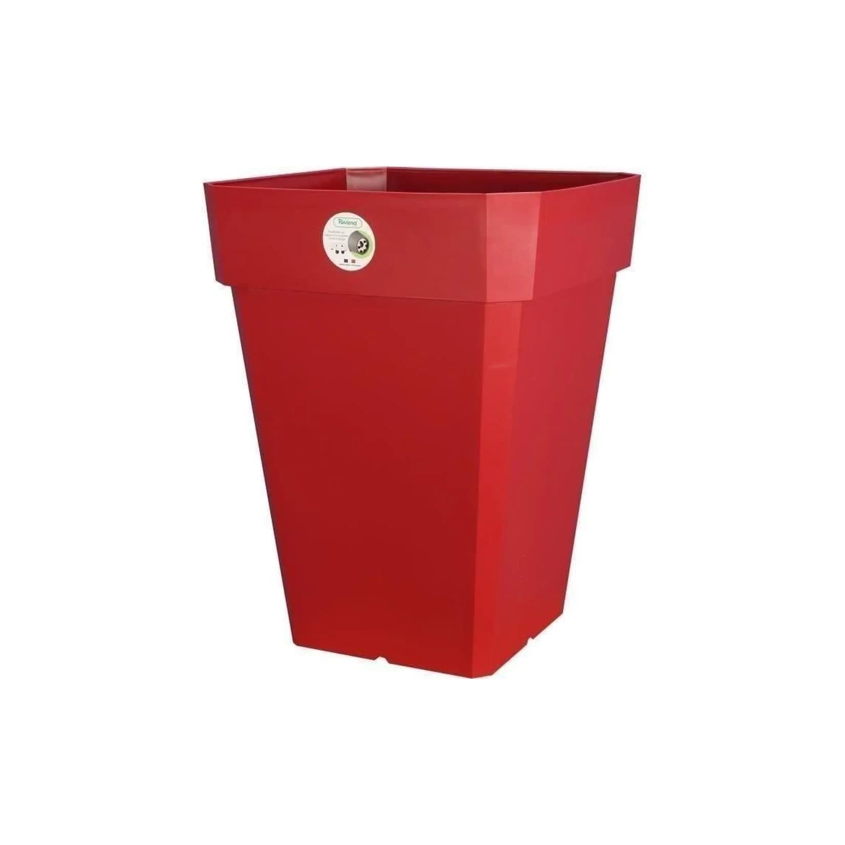 RIVIERA Soleilla Blumentopf Quadratisch Rot 40x40 cm