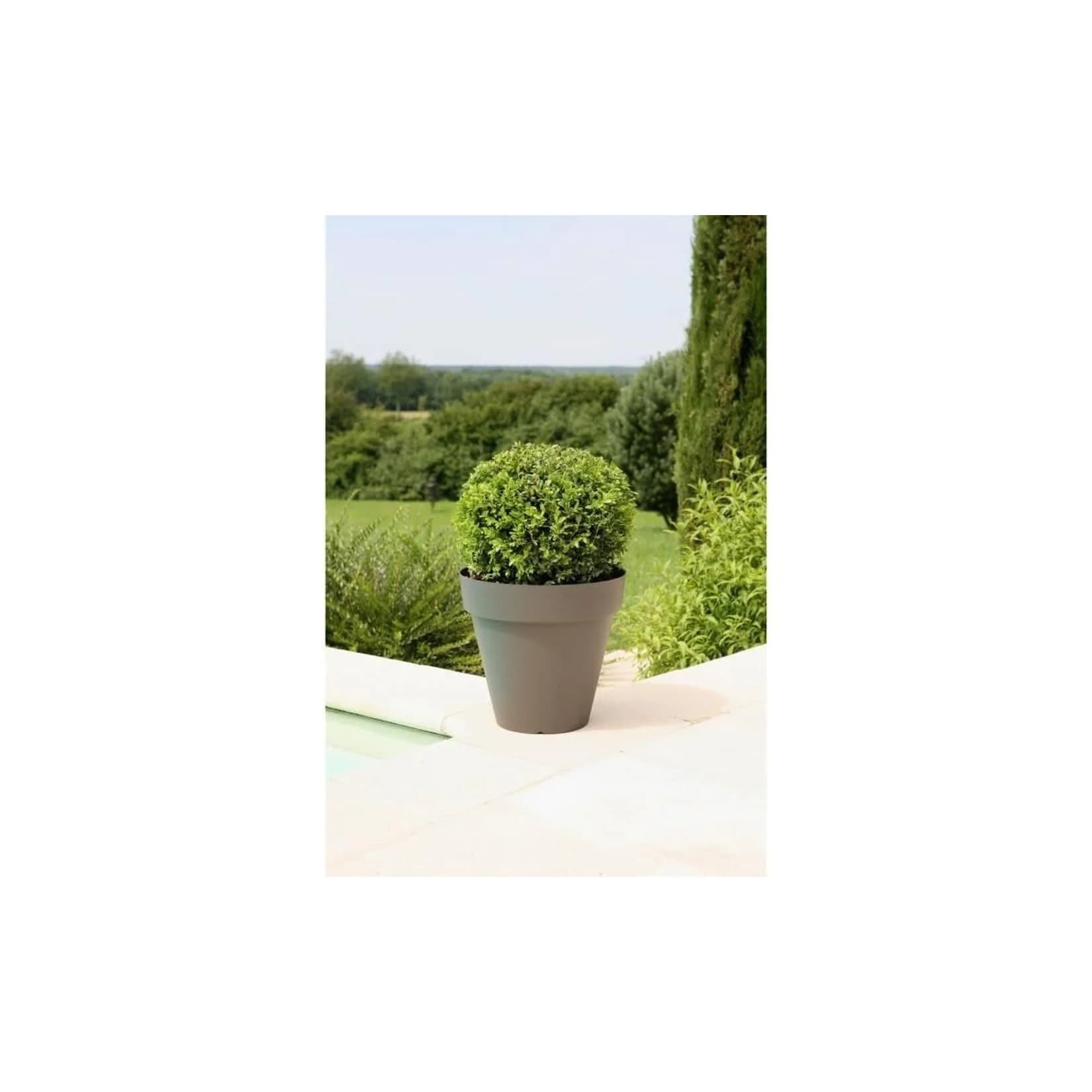 RIVIERA SOLEILLA Blumentopf Rund Glitzergrau