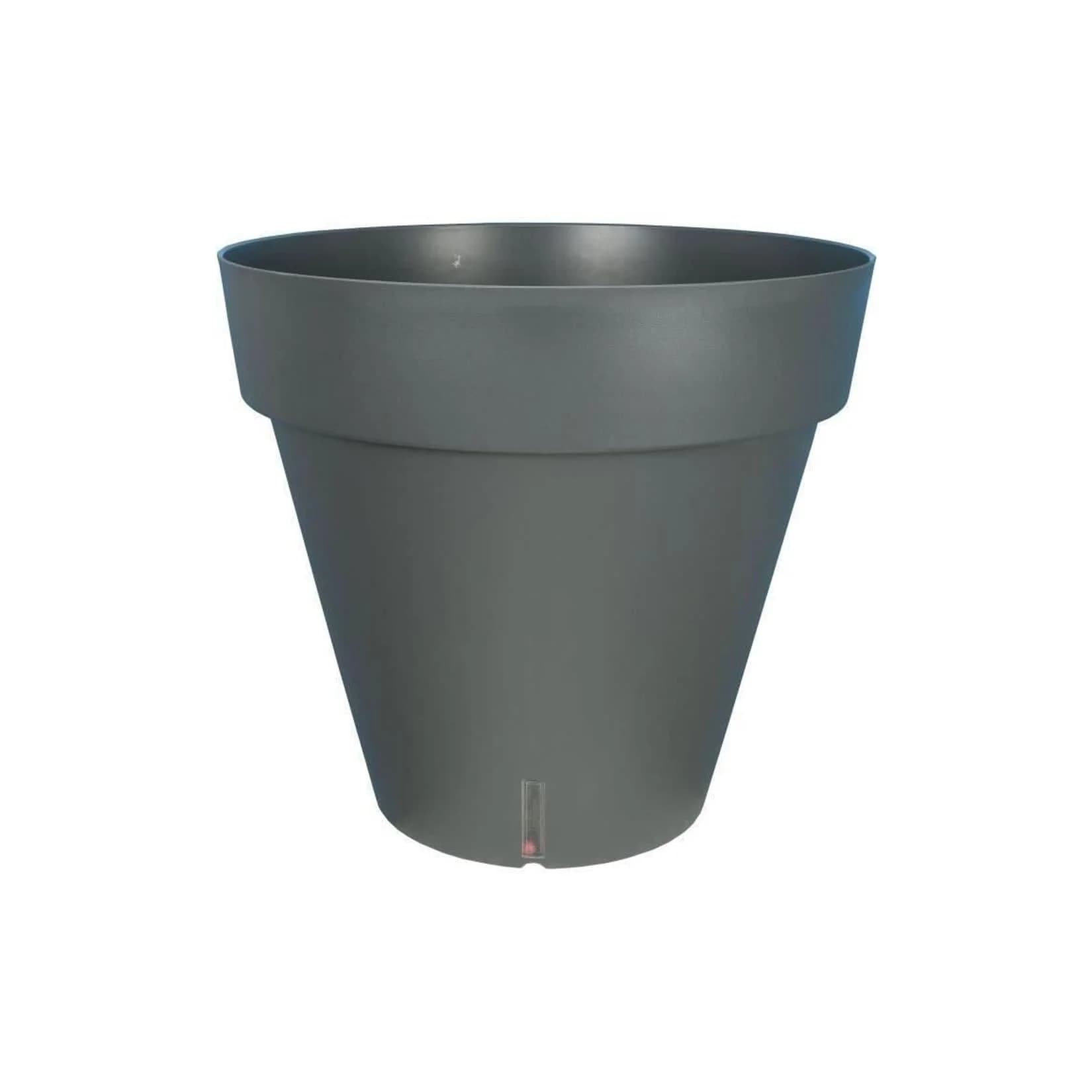 RIVIERA LOFT Runder Blumenkasten Grau Kunststoff