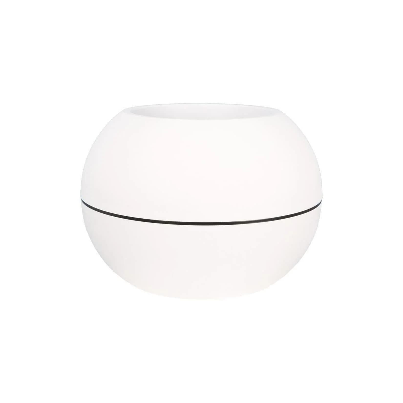 RIVIERA GRANIT BOULE Runder Blumenkasten Kunststoff Weiß 50 cm
