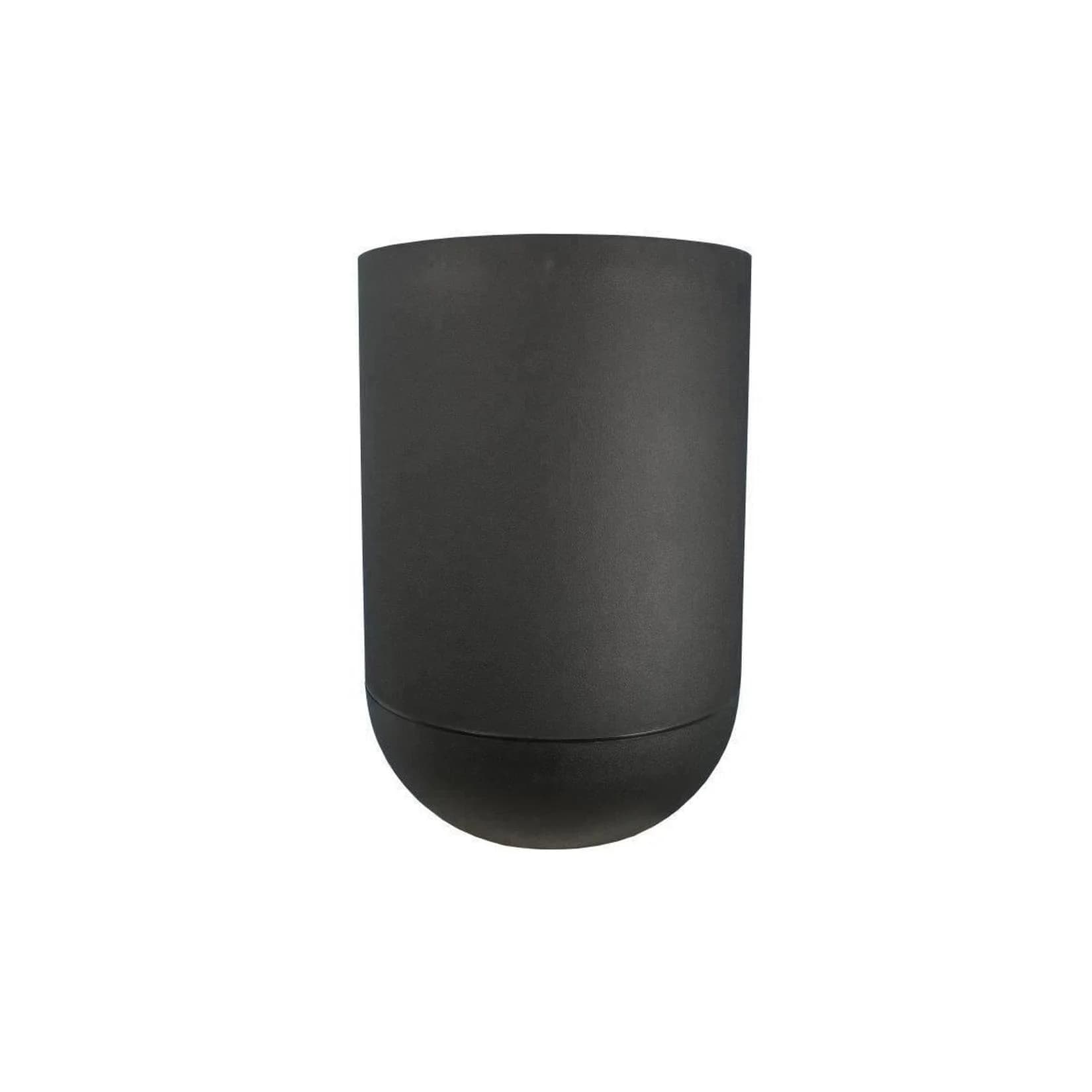 RIVIERA Granit Tulip Blumenkasten rund Schwarz 50 cm