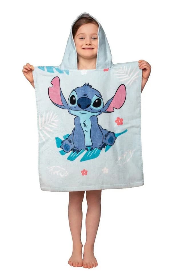 Lilo & Stitch Kinder Poncho mit Kapuze, Strandtuch, Handtuch - Bild 2