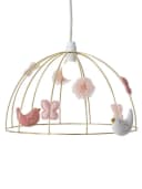 vertbaudet Lampenschirm VOLIERE Kinderzimmer Schmetterling Gold Bild 1