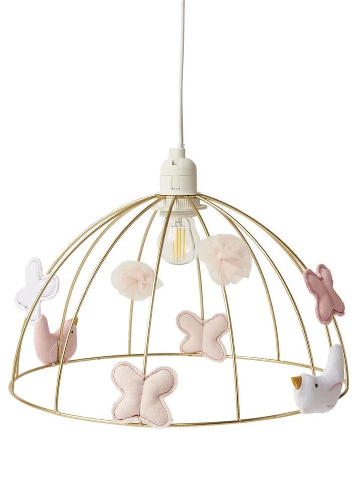 vertbaudet Lampenschirm VOLIERE Kinderzimmer Schmetterling Gold - Bild 2