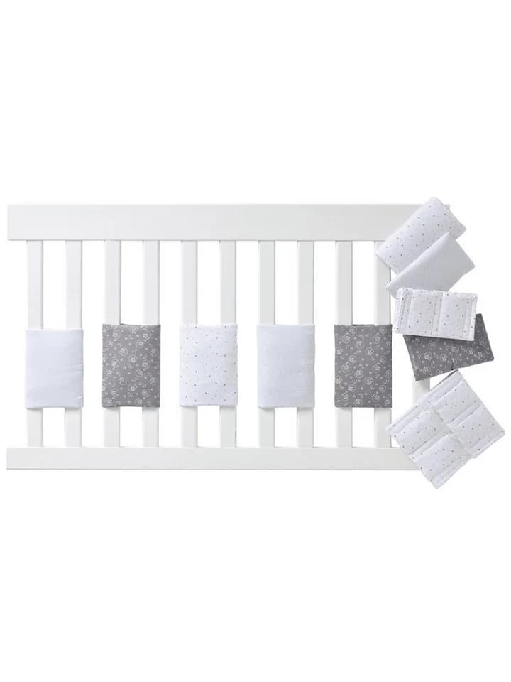 Vertbaudet Babybett-Polster Polarwolf 10er Set Klettverschluss