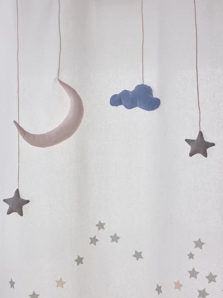 vertbaudet Kinderzimmer Vorhang MOND & STERNE Baumwolle Weiß - Bild 4