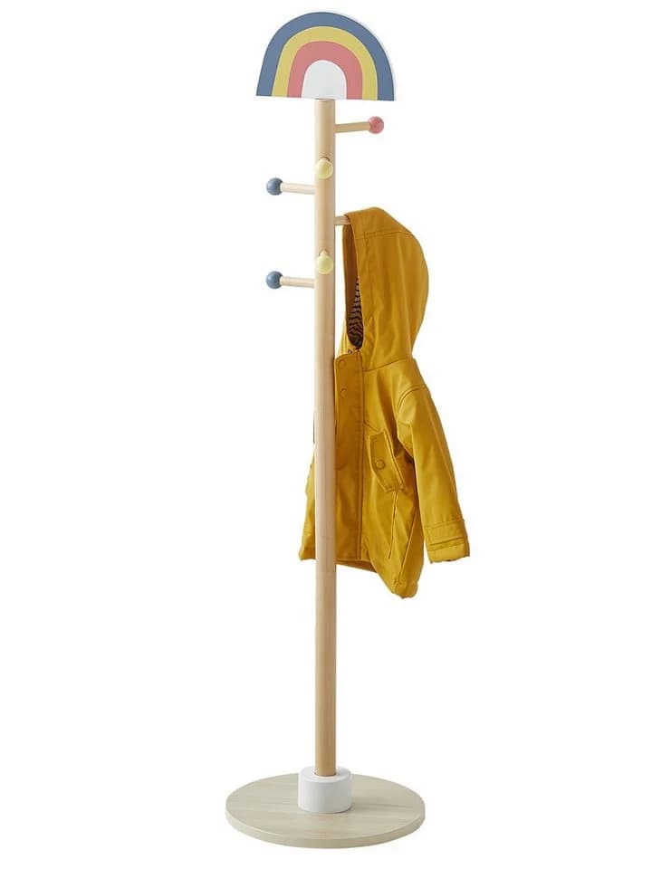 Vertbaudet Kinder-Garderobe Regenbogen mit 6 Haken aus Kiefer - Bild 2
