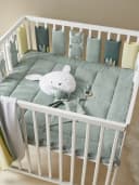 vertbaudet Bettumrandung Baby MINZHASE Wolken Hasen 100% Baumwolle Bild 3