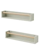 vertbaudet Wandregal 2er-Set KONFETTI Kinderzimmer Grün/Natur Bild 1