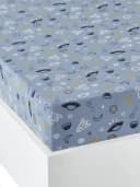 vertbaudet Spannbettlaken COSMOS Baumwolle Blau Weltallmotive Bild 1