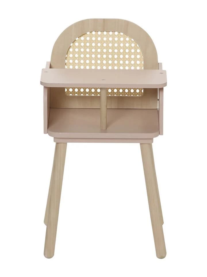 vertbaudet Puppen Hochstuhl PETITE POESIE Holz/Rattan